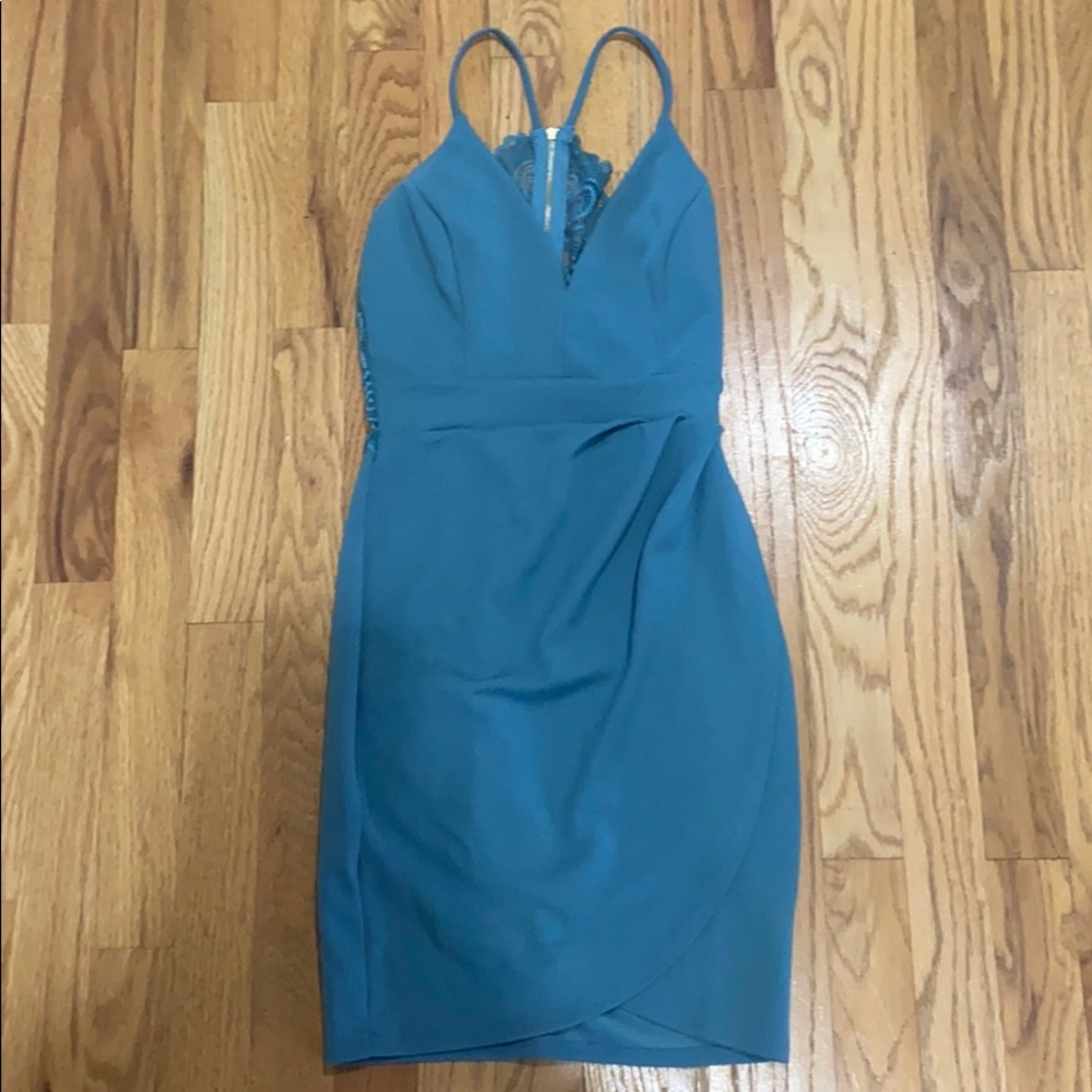 Teal mini formal dress